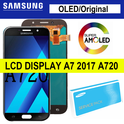 Ensemble écran tactile LCD OLED de 5.7 pouces, pièce de rechange, pour Samsung Galaxy A7 2017 A720M A720Y A720F A720, Original ► Photo 1/4