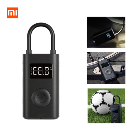 Le plus nouveau Xiaomi Mijia Portable intelligent numérique détection de pression des pneus pompe de gonflage électrique pour vélo moto voiture Football ► Photo 1/6