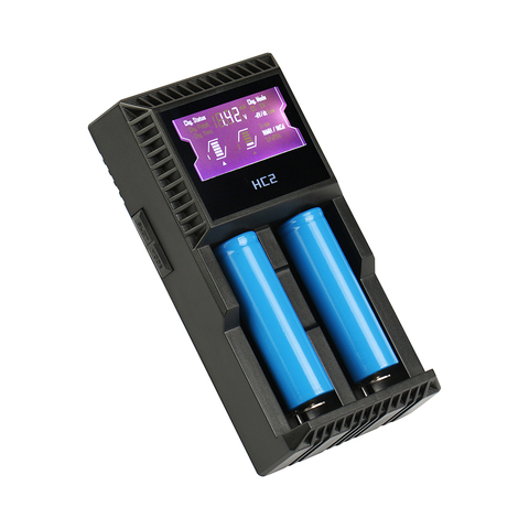 Chargeur de batterie intelligent USB, 2 pièces, li-ion 26650 18650 18500 18350 14500, au lithium, A AA AAA SC C, NIMH NICD LCD ► Photo 1/6