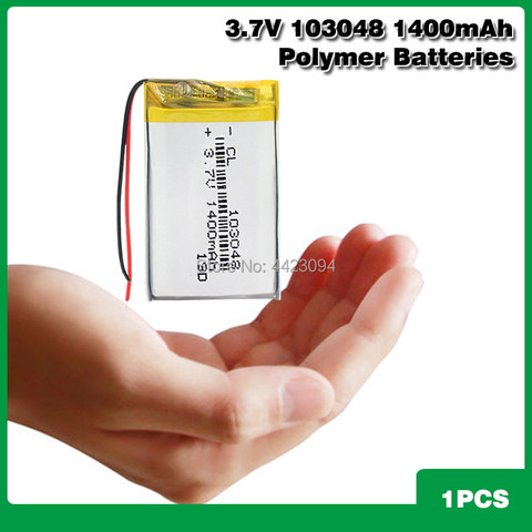 Batteries Lithium-Ion polymère 103048, 3.7V, 1400mAh, rechargeables, remplace un rasoir électrique, une batterie externe pour téléphone portable ► Photo 1/6