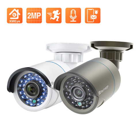 Techage – caméra de Surveillance extérieure IP POE 1080P, dispositif de sécurité étanche, 2 mp, P2P, prend en charge le système de vidéosurveillance Onvif H.265 ► Photo 1/6