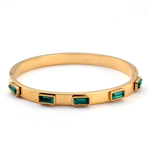 MSX Vintage Ouvert En Acier Inoxydable Bracelets de Manchette Rouge Vert Bleu Cristal Bracelets Dames Femmes Vis Amour Bracelets Bracelets Pour Femme ► Photo 1/6