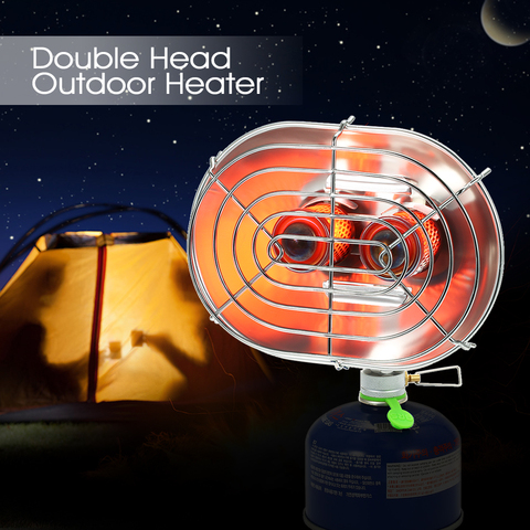 Camping cuisinière à gaz BRS-H22 Double tête chauffage extérieur poêle Portable infrarouge rayon réchauffeur équipement de chauffage extérieur poêle randonnée ► Photo 1/6