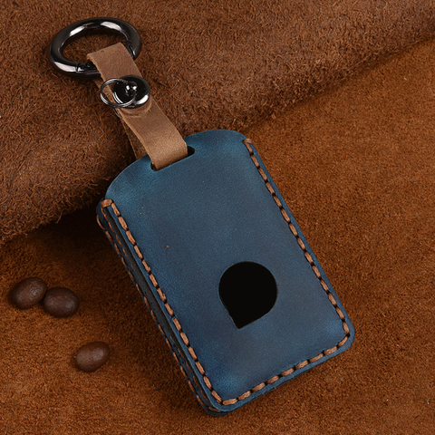 Leather Car Key Case For Volvo S90 V90 XC40 XC90 2015-2022 Smart Keyless Remote Fob Cover Protector Bag Auto Accessories ► Photo 1/6