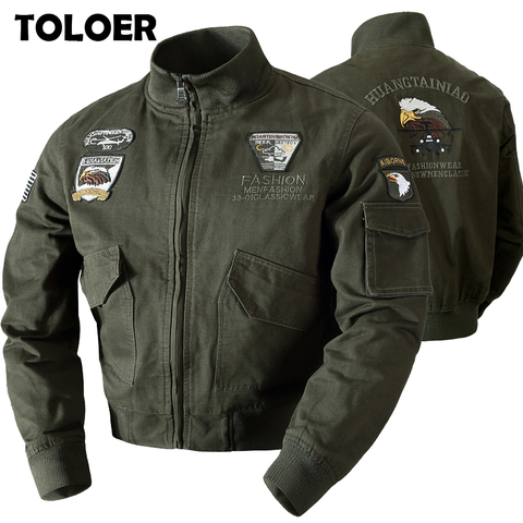 Blouson militaire de bombardier pour hommes, veste de pilote solide avec fermeture éclair, nouveau col, manteau fin avec fermeture éclair, automne-hiver 2022, décontracté ► Photo 1/6