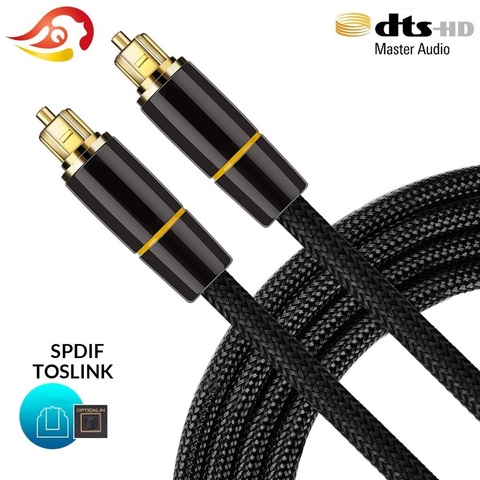 Toslink – câble Audio SPDIF en Fiber optique numérique, 1m/3m/5m/10m, pour boîtier TV, PS4, haut-parleur, amplificateur, barre de son, caisson de basses ► Photo 1/6