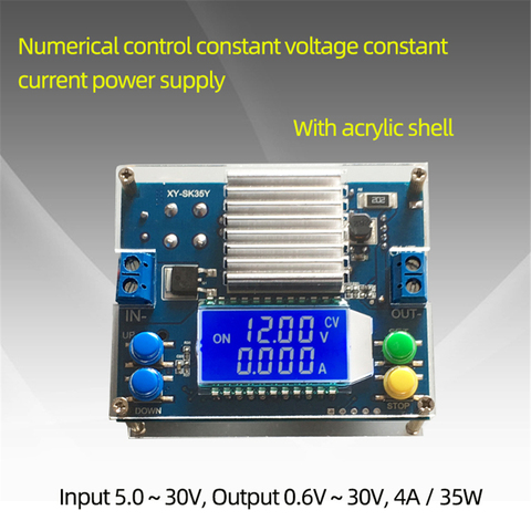 Convertisseur CC/Buck CC Module d'alimentation CC CV 0.6-30V 4A alimentation régulée réglable voltmètre ampèremètre ► Photo 1/5