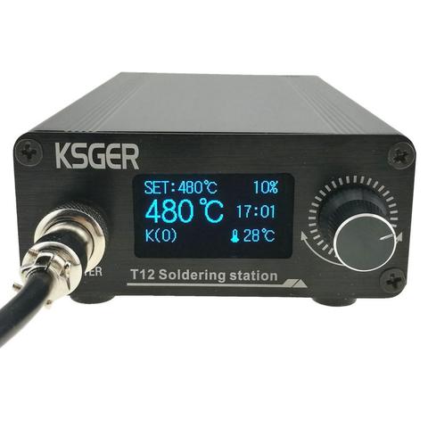 KSGER – Station de soudage numérique OLED T12 V3.0 STM32, contrôleur de température, tiges de fer à souder T12-K B2 BC2 D24 électro-alimentation A ► Photo 1/6