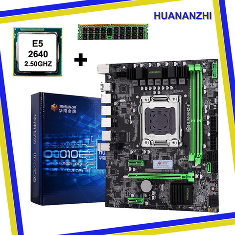 HUANANZHI – carte mère X79 M-ATX avec processeur Intel Xeon E5 2640 SROKR 2.5GHz, 8 go de RAM DDR3 REG ECC, meilleure combinaison en vente ► Photo 1/6