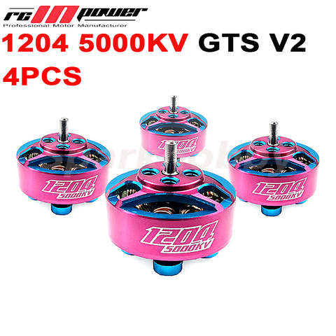 RCinpower – mini moteur sans balais GTS 1204 5000KV V2, 4 pièces, 1.5mm 3-4S 6g, mini moteur d'intérieur RC multicopter FPV Drone freestyle ► Photo 1/6