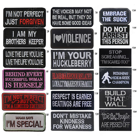 Patch brodé en 3D femme réussie I Am Perfect Love Life, patchs militaires tactiques, Badges brodés avec emblème ► Photo 1/6