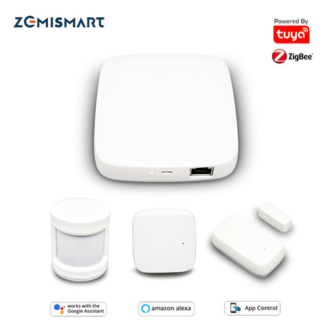 Tuya Zigbee Hub maison intelligente capteur PIR capteur de porte capteur de température et d'humidité scène domotique Kit d'alarme de sécurité ► Photo 1/6