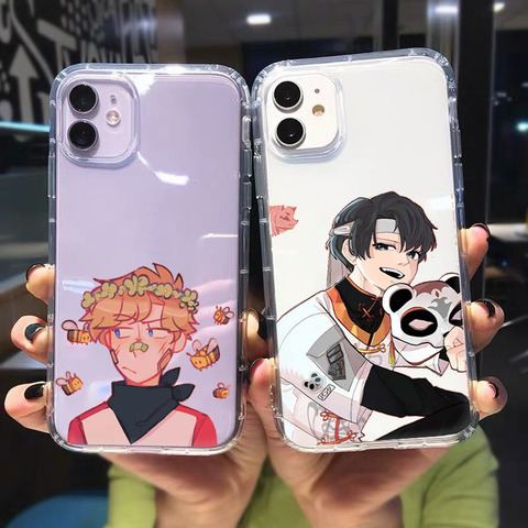 Coque souple antichoc en TPU pour iPhone, compatible modèles 12, 11 Pro, XR, X, XS MAX, SE20, 7, 8, 6Plus, mignon, dessin animé japonais ► Photo 1/6