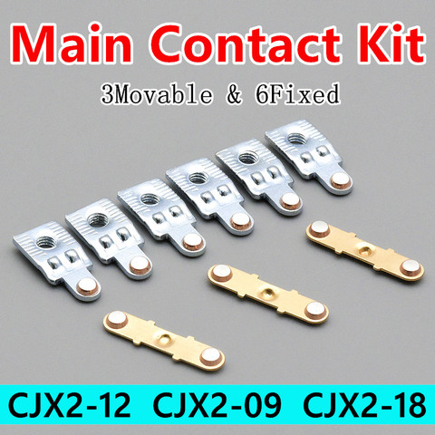 Kit de Contact principal pour contacteur ca CJX2-1210/1201 CJX2-1810/1801 CJX2-0910/0901 contacteur pièces de rechange Contacts mobiles et fixes ► Photo 1/6