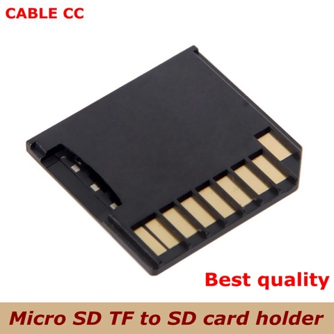 Adaptateur Micro SD TF vers carte SD, Mini profil bas pour stockage supplémentaire, Macbook Air / Pro/Retina, noir, 1 pièces ► Photo 1/5