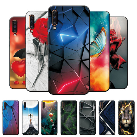 Coque de téléphone Samsung en Silicone TPU souple, motif floral, pour Galaxy A50 A50 A50 ► Photo 1/6