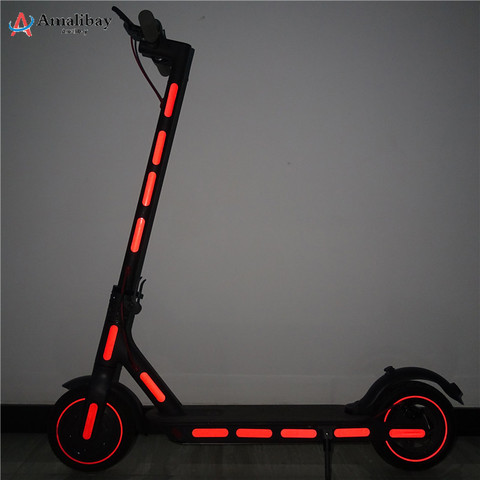 Scooter électrique autocollants réfléchissants pour XIAOMI MIJIA M365/Pro Scooter nuit sécurité autocollants Scooter pièces M365 accessoires ► Photo 1/6