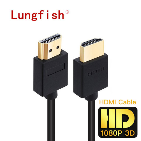 LungfishHDMI – câble HD 1080P 3D plaqué or, pour interrupteur TV, projecteur, ordinateur portable, vidéo de bureau ► Photo 1/6