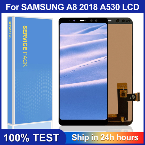 Super AMOLED 5.6 ''affichage LCD pour SAMSUNG Galaxy A8 2022 LCD A530 A530F A530DS LCD tactile numériseur assemblée luminosité ajustée ► Photo 1/6