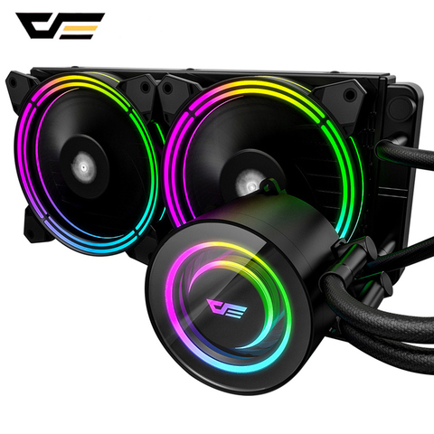 Darkflash PC Case eau liquide refroidissement AIO refroidisseur radiateur PWM RGB Sync refroidisseur d'eau CPU pour LGA 2011/115X/2066/AM4/AM3 + ► Photo 1/6