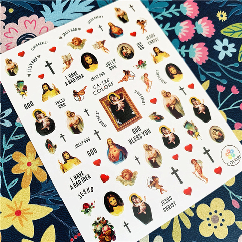 Le plus nouveau CA sereis CA-126-208 maria jésus 3d nail art autocollant autocollant d'ongle estampage exportation japon conçoit des décorations de strass ► Photo 1/4
