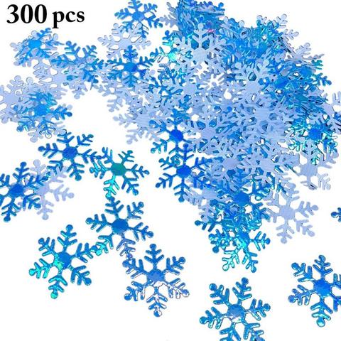 Confettis flocons de neige DIY, 1 paquet, confettis créatifs brillants pour fête, diffusion de Table pour noël, accessoire de photographie, accessoires de décoration de fête ► Photo 1/6