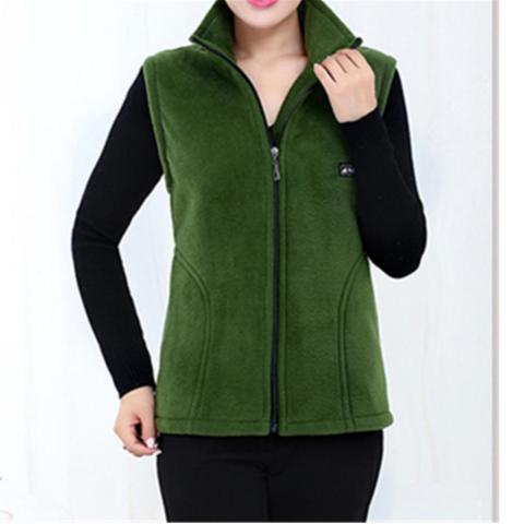 Nouveau polaire femmes gilets automne coréen grande taille sans manches vestes dames mode fermeture éclair gilet décontracté femme ► Photo 1/6