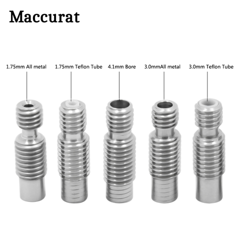 Gorge à rupture thermique pour imprimante 3D E3D V6, pour 1.75/3.0/4.1mm, tout métal/avec PTFE, tuyaux d'alimentation à distance en acier inoxydable ► Photo 1/6