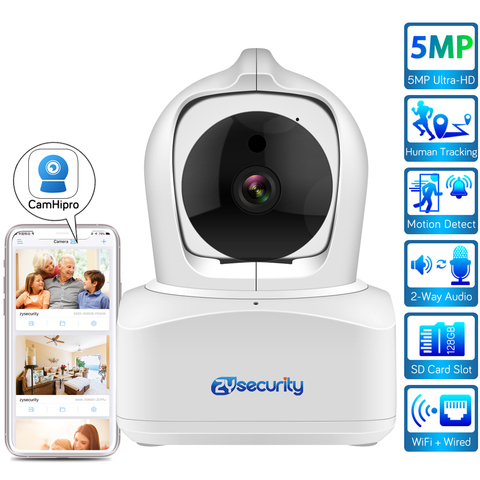 5MP 3MP IP caméra dôme WiFi 15M IR Vision nocturne sans fil humanoïde suivi caméra de vidéosurveillance caméra pour animaux de compagnie CamHipro ► Photo 1/6