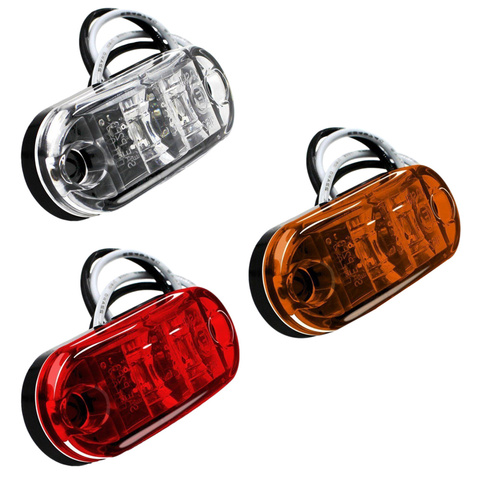 2 pièces Durable feux de position latéraux Led pour camions de remorque caravane côté dégagement marqueur lampe Led camion ambre rouge blanc ► Photo 1/6