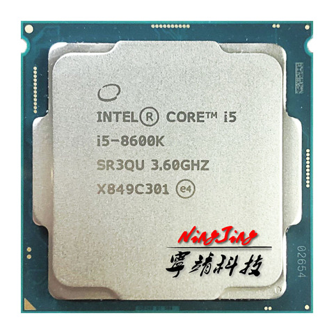 I5-8600K Intel Core i5 8600K 3.6 GHz Six cœurs Six fils processeur d'unité centrale 9M 91W LGA 1151 ► Photo 1/1