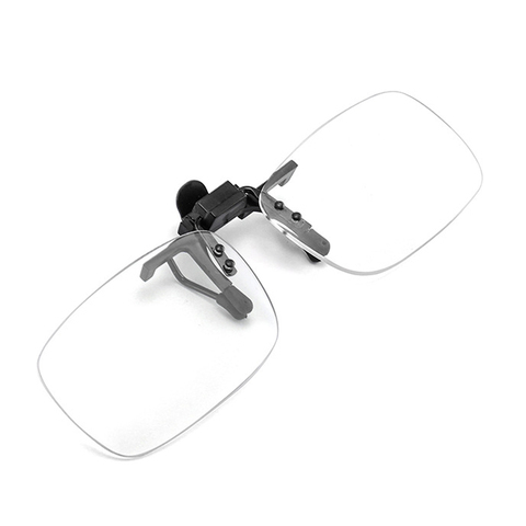 Loupes 1 paire presbytie pince sur lunettes rabattable 2.5x grossissement loupe pour la lecture petit tirage ► Photo 1/2