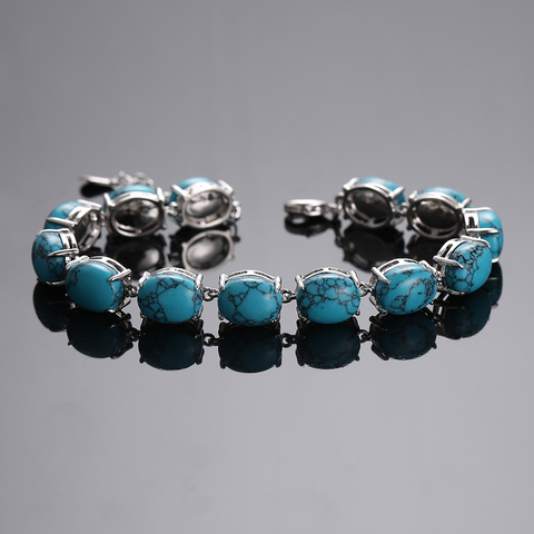 Bracelet en argent Sterling S925, améthyste Turquoise, Labradorite, bijoux en pierres précieuses naturelles, cadeau de fête d'anniversaire ou de fiançailles ► Photo 1/6