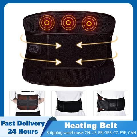 Ceinture de taille chauffante USB, Portable, sans fil, avec Vibration, 3 niveaux de Massage pour soulager les douleurs abdominales, le dos, l'arthrite de la colonne lombaire ► Photo 1/6