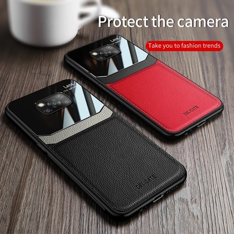 Poxo – coque antichoc souple en acrylique, Texture cuir, pour Pocophone Little Poco X3 X 3, NFC ► Photo 1/6