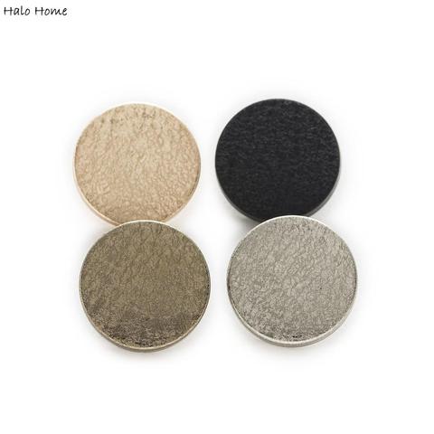 5 pièces rondes mat texture métal tige boutons couture Scrapbooking vêtements remplacer Handword artisanat accessoires décor 15-25mm ► Photo 1/2