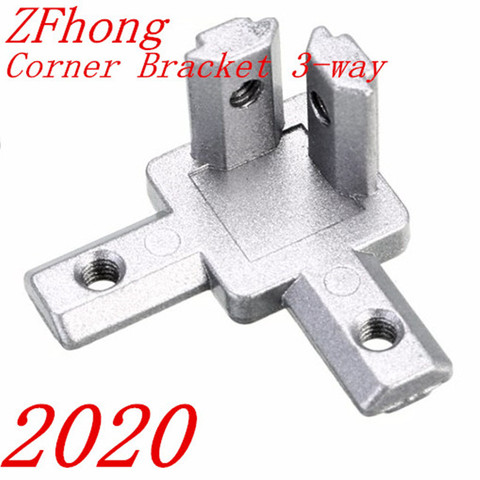 Profilé en aluminium 2022, connecteur de support d'angle à 3 voies pour fente en T, profilé en aluminium avec vis, 10 pièces ► Photo 1/1