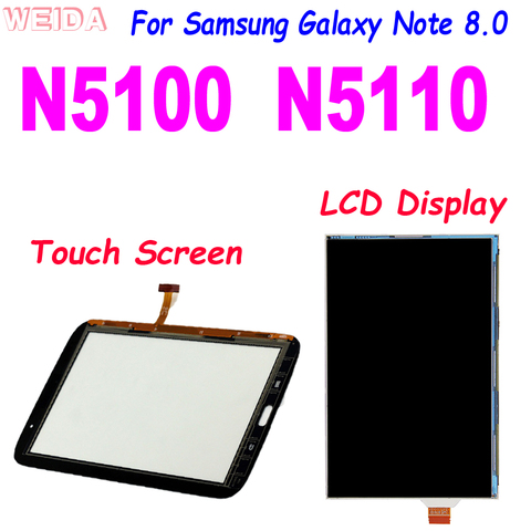 100% Test Pour Samsung Galaxy Note 8.0 N5100 N5110 GT-N5100 GT-N5110 ÉCRAN LCD Écran Tactile Digitizer Verre Remplacement ► Photo 1/6