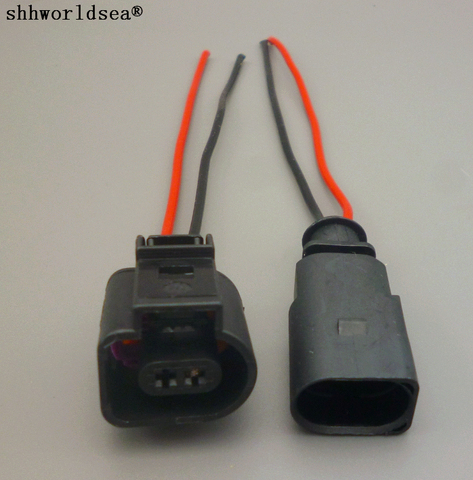 Shhworldsea-connecteur électrique à 2 broches, Auto 1J0973702 1J0 973 702, pour AUDI VW Skoda VAG Group 1J0 973 802 ► Photo 1/4