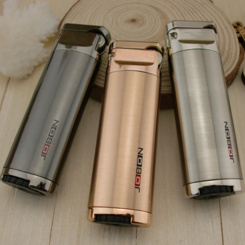 Briquet Compact en métal, à gaz, avec roue de meulage, torche en Butane, allume-cigare droite, tube de cigare, accessoires gonflables ► Photo 1/3