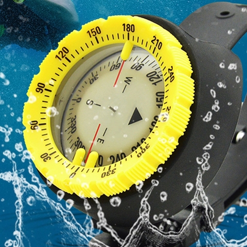 Boussole de plongée sous-marine 50m navigateur professionnel étanche montre numérique de plongée lumineuse équilibrée pour la natation ► Photo 1/6