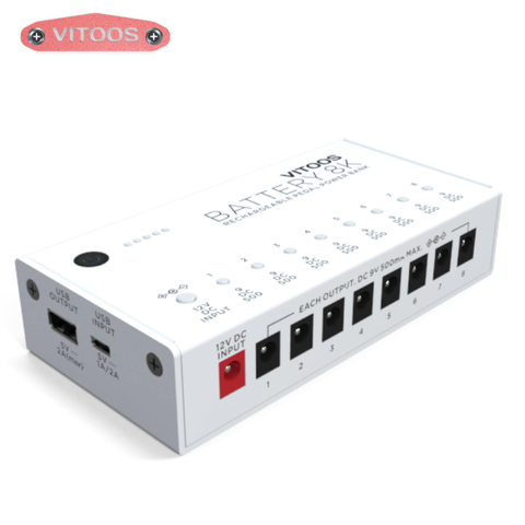 VITOOS – batterie au lithium 8k BT8K, avec effet, alimentation électrique à pédale, filtre entièrement isolé, réduction du bruit d'ondulation, haute puissance ► Photo 1/6