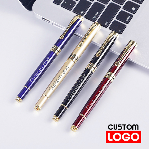 Métal Signature stylo orbe stylo personnalisé publicité stylo fournitures de bureau lettrage gravé nom LOGO personnalisé papeterie en gros ► Photo 1/6