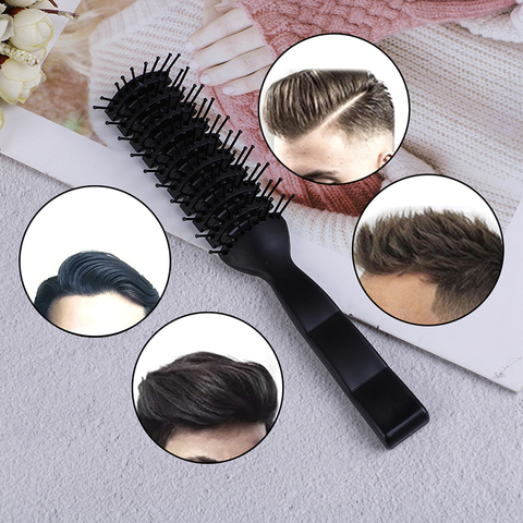 Brosse à cheveux en plastique pour hommes, peigne Anti-statique, peigne pour Massage et soins des cheveux ► Photo 1/6