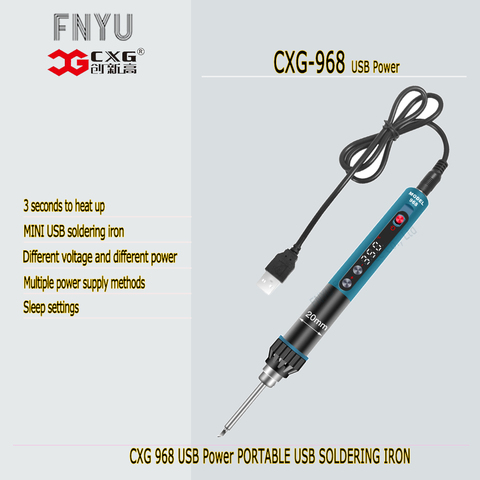 Fer à souder électrique CXG 968 MINI USB fer à souder LED affichage réglable fer à souder 5-24V outils de soudage adaptatifs ► Photo 1/6