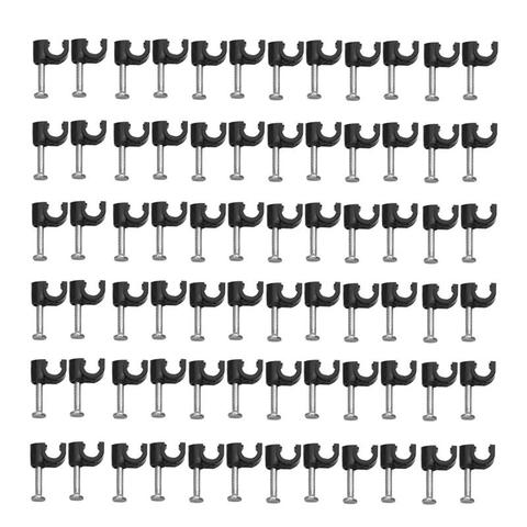 100 pièces en plastique câble pince fil cordon attache téléphone ligne cravate Fixer câblage organisateur diamètre intérieur 8mm/7mm/6mm/5mm/4mm ► Photo 1/6