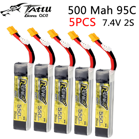 Tattu r-line 1.0 LiPo batterie Rechargeable 2S 3S1P 550mAh 95C 7.4V 11.1V Pack avec prise XT30 pour RC FPV Drone de course Quadcopte ► Photo 1/6