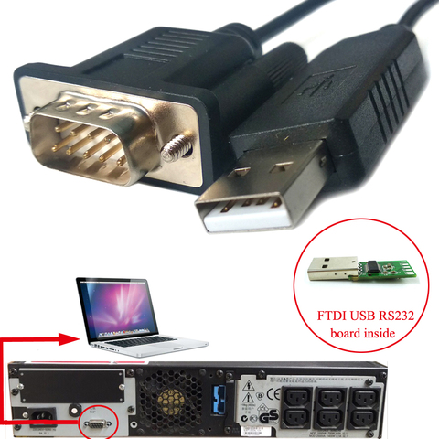 Câble adaptateur USB ou DB9 RS232, pour APC UPS SUA-1000ICH, câble de réinitialisation de la Configuration, récupération de mot de passe, 940 – 0024 ► Photo 1/3