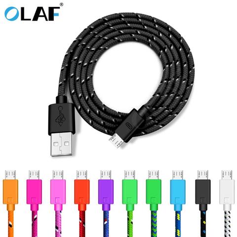 OLAF – câble Micro USB 5V 2,4 a pour recharge rapide, cordon de chargeur pour téléphone portable, compatible avec Samsung Huawei Xiaomi Android, 1m/2m/3m ► Photo 1/6
