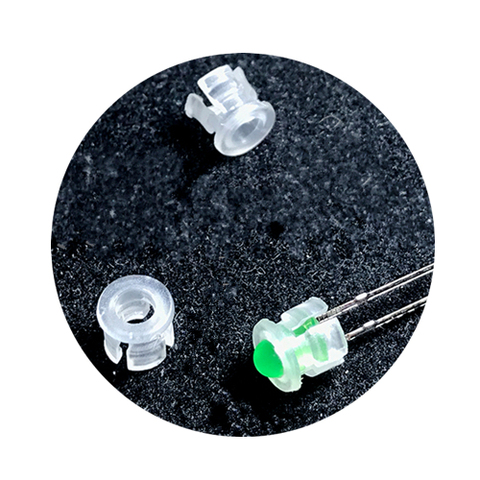 Boitier espaceur de prise en plastique blanc, 100 pièces, 3mm, trou traversant, LED, Clip de fixation ► Photo 1/1